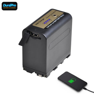DuraPro 7800mAh NP-F960 NP-F970 Battery with USB Port and LED Power Indicator - Arahan Photo